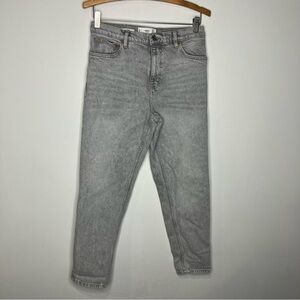 MNG‎ denim mom jeans gray acid wash size 8